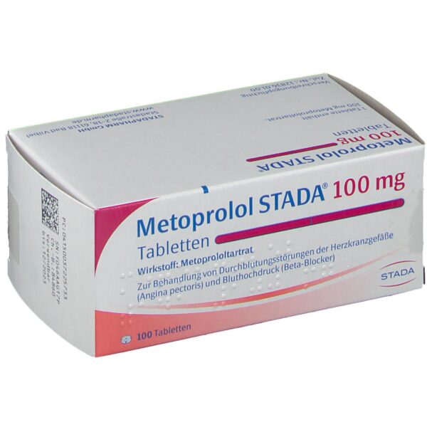 METOPROLOL STADA 100 MG TABLETS 10'S