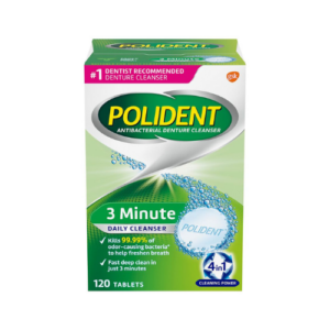 POLIDENT 3 MINUTE DENTURE CLEANSER TABLETS 24'S