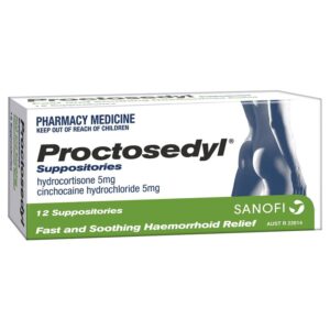 PROCTOSEDYL SUPPOSITORIES 12'S