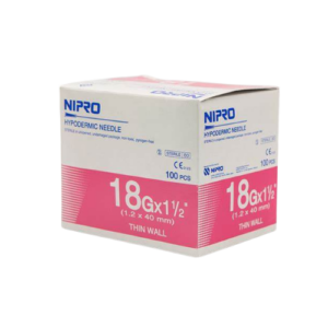 NIPRO HYPODERMIC NEEDLE 18G X 1.5"