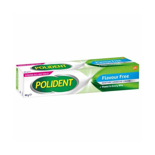 POLIDENT DENTURE ADHESIVE CREAM FLAVOUR FREE 60 G