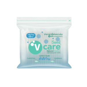 VCare วีแคร์ สำลีก้าน แนชเชอรัล 100 ก้าน แพ็คคู่