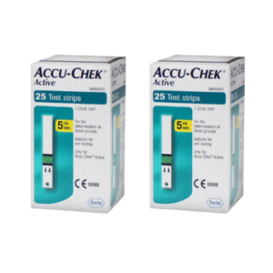แผ่นตรวจวัดน้ําตาล Accu-Chek Active 25 ชิ้น (2 กล่อง)