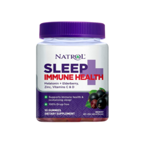 NATROL SLEEP IMMUNE HEALTH Melatonin+Elderberry,Zine,vitamins C&D 50 GUMMIES