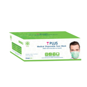 MASK T PLUS สีเขียว 50ชิ้น
